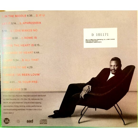 Alexander ONeal Love Makes No Sense Music CD 1993  RnB Soul 10 Tracks  37220cd - Picture 2 of 2